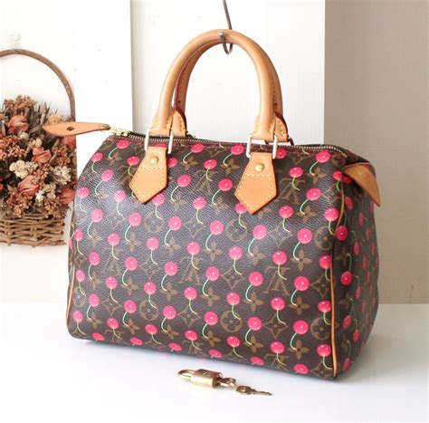 louis vuitton cherry speedy 25 cerises murakami bag